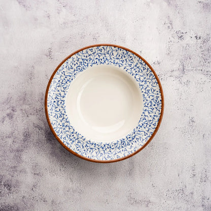 Tinta Edera Gastro Makarna Tabağı Seti - Kobalt Mavi - Desenli | HORECA | Fine Porselen | Endüstriyel Mutfak Ekipmanı | Lymon home