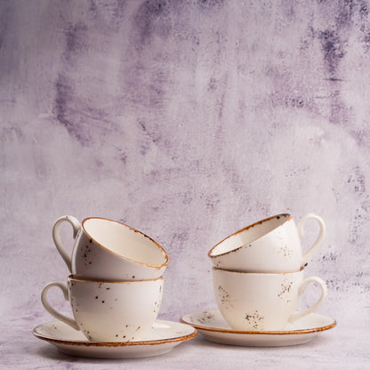 Harmony Elegance Fincan Takımı - Çay Fincanı - Latte Bardağı - Beyaz | Fine Porselen | HORECA | Endüstriyel Mutfak Ekipmanı | Lymon home